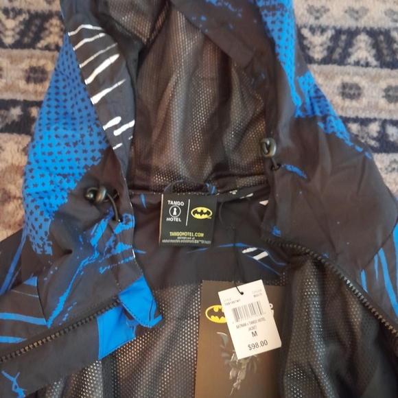 Tango Hotel Batman Windbreaker Jacket with Hoodie Men's Medium - Picture 4 of 4